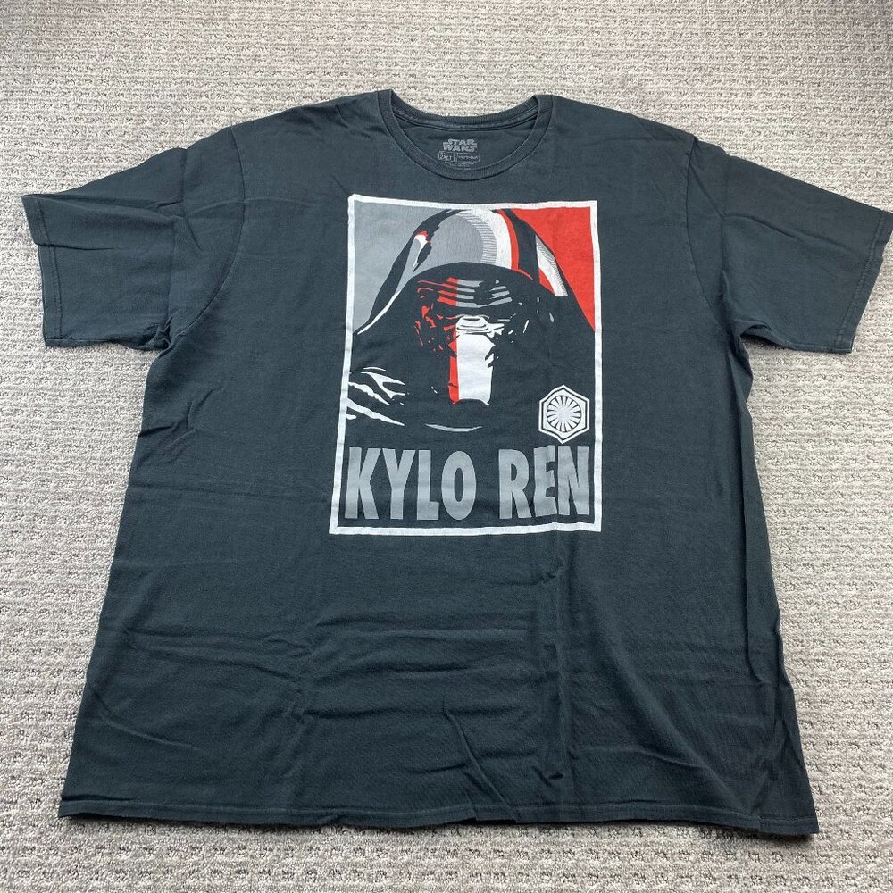 Star Wars Kylo Ren T-Shirt Men 2XLT Black Big and Tall Graphic Print Tee